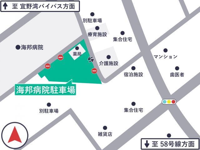 海邦病院駐車場 7月20日(月 祝) 9:00～22:00の駐車場写真