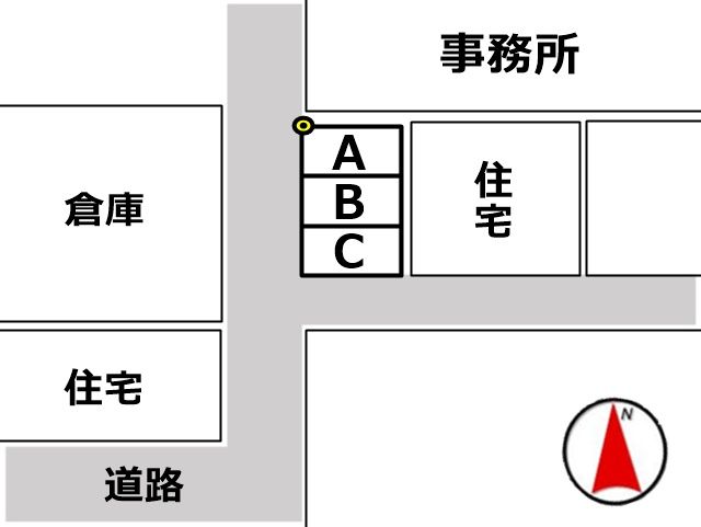 駐車場区画図を参考に駐車してください。