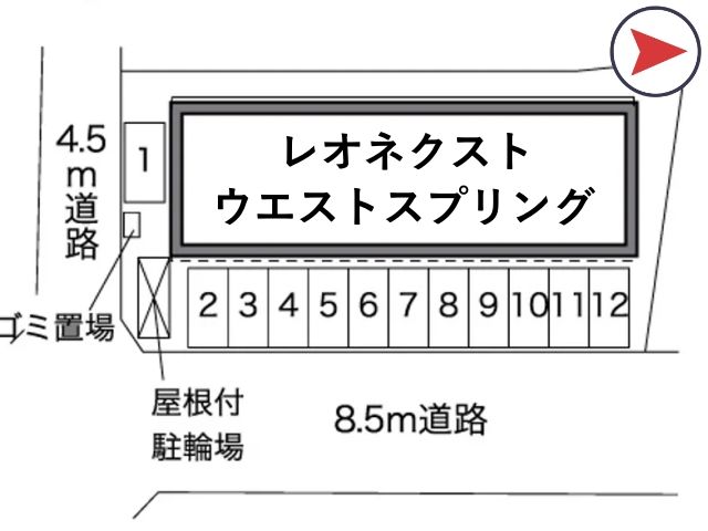 レオネクストウエストスプリング駐車場【41763】の駐車場写真
