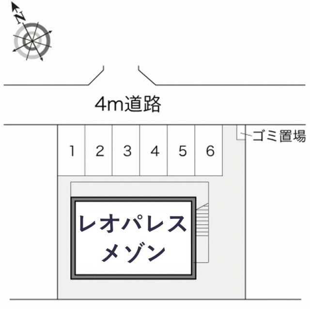 レオパレスメゾン駐車場【12172】の駐車場写真