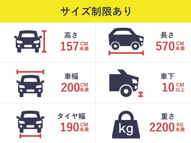 必ず駐車制限サイズをご確認ください。