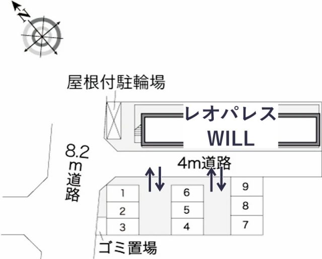 レオパレスWILL駐車場【15367】の駐車場写真
