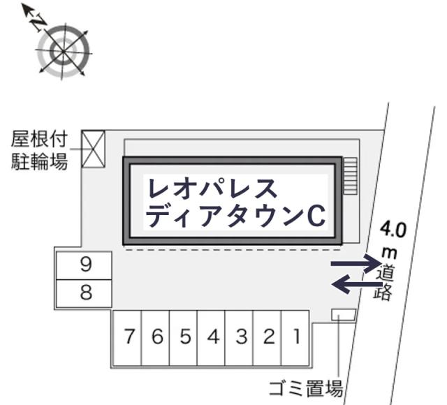 レオパレスディアタウンC駐車場【33432】の駐車場写真