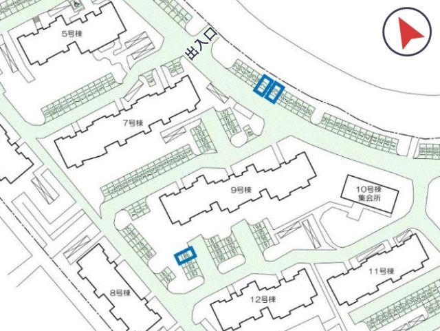 鴨谷台1丁 団地駐車場(9号棟付近)の駐車場写真