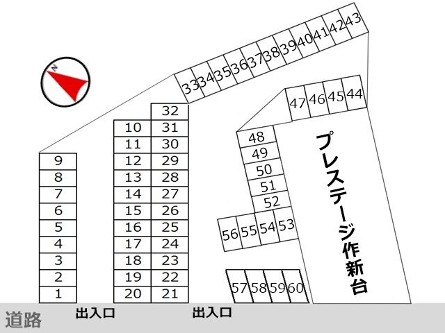 駐車場の配置図です。
