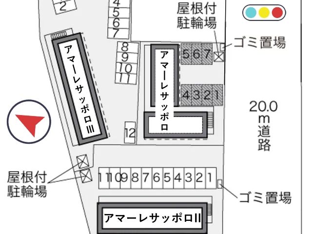 レオパレスアマーレ サッポロ駐車場【28799】の駐車場写真