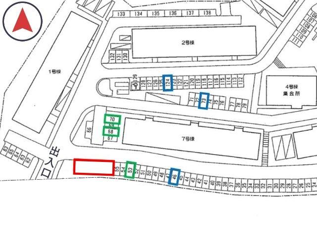 御池台2丁 団地駐車場(7号棟付近)の駐車場写真
