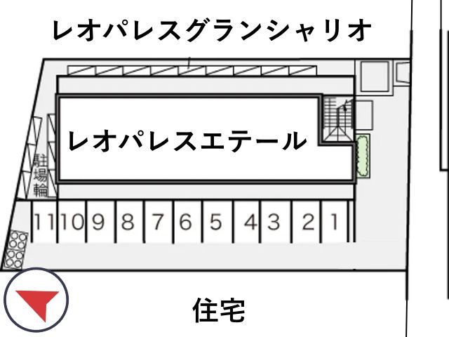 レオパレスエテール駐車場【10638】の駐車場写真