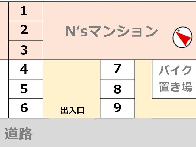 駐車場の配置図です。