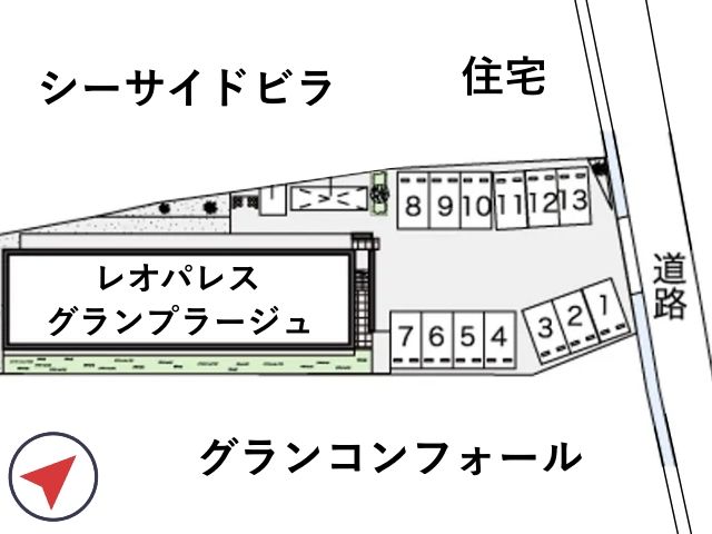 レオパレスグランプラージュ駐車場【43305】の駐車場写真