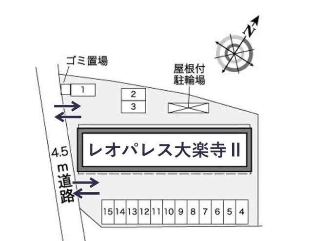 レオパレス大楽寺Ⅱ駐車場【39807】の駐車場写真