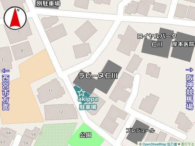 駐車場の位置をご確認ください