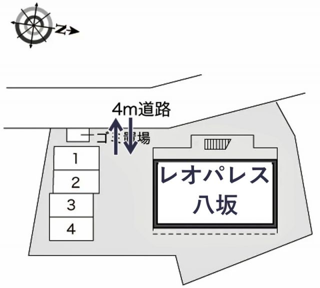 レオパレス八坂駐車場【16649】の駐車場写真