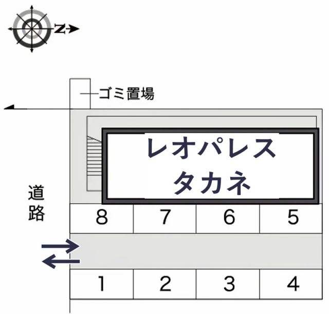 レオパレスタカネ駐車場【12090】の駐車場写真