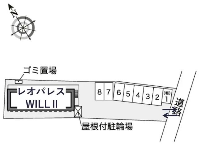 レオパレスWILLⅡ駐車場【40501】の駐車場写真