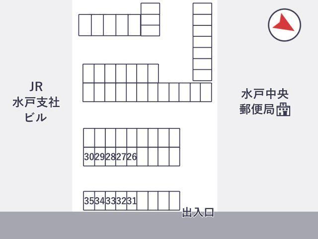 （6/1〜6/22限定）JR水戸三の丸　akippa駐車場の駐車場写真