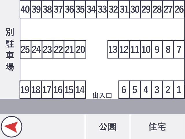 西牧野小府道側第2パーキング アキッパ駐車場の駐車場写真
