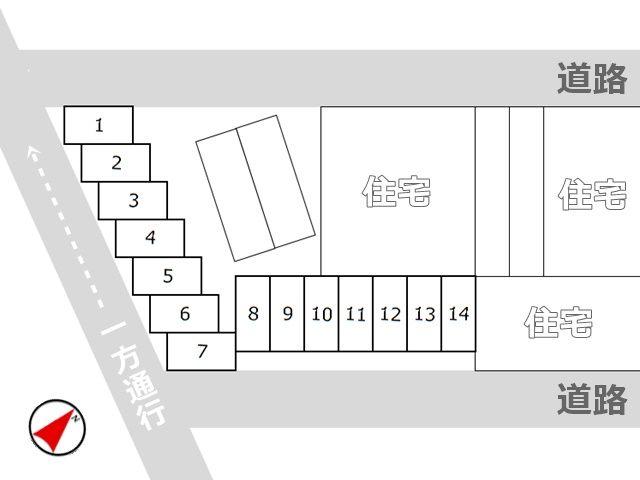 駐車場の配置図です。