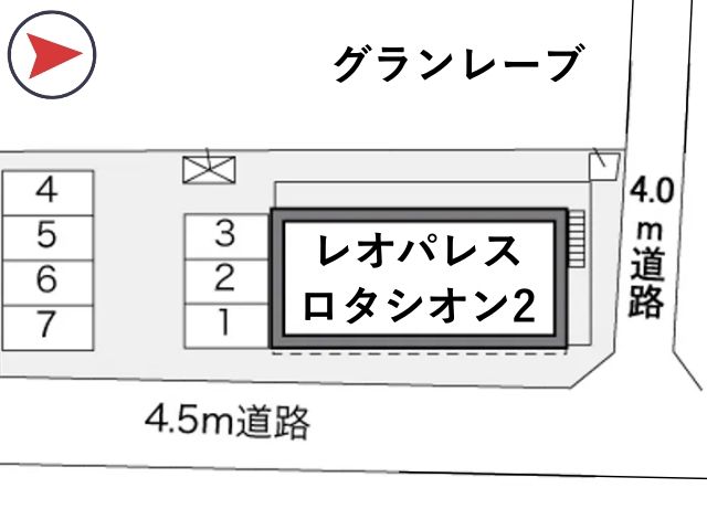 レオパレスロタシオン2駐車場【34573】の駐車場写真