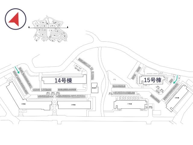 富田林清水団地駐車場（14,15号棟付近）の駐車場写真