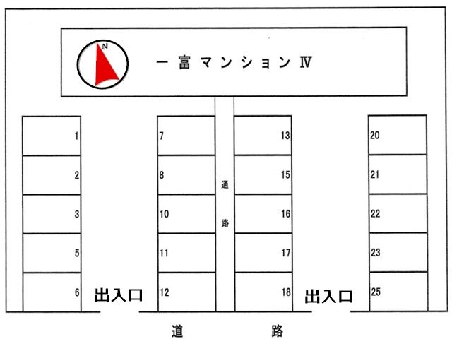 駐車場の配置図です。