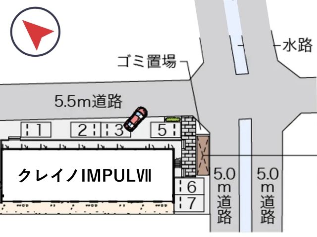 クレイノIMPULⅦ駐車場【56225】の駐車場写真