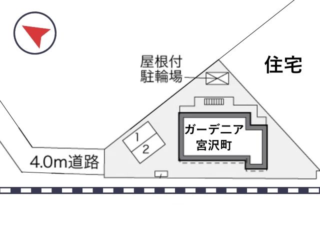 レオパレスガーデ二ア宮沢町駐車場【34599】の駐車場写真