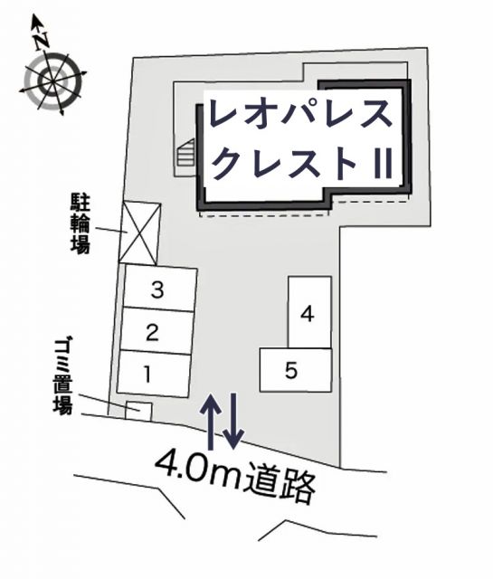 レオパレスクレストⅡ駐車場【23859】の駐車場写真