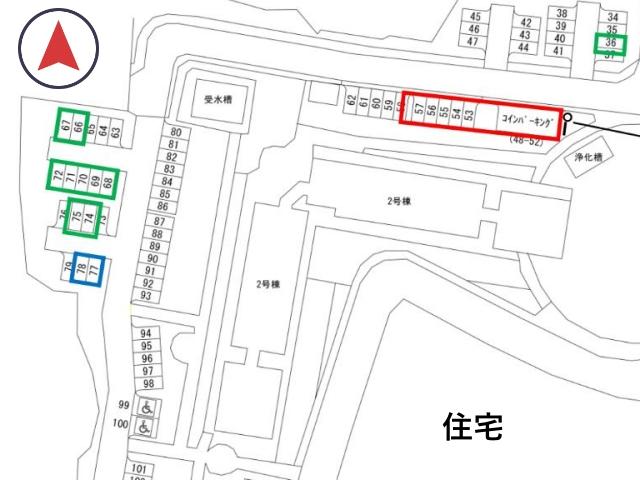 松原岡団地駐車場(2号棟付近)の駐車場写真