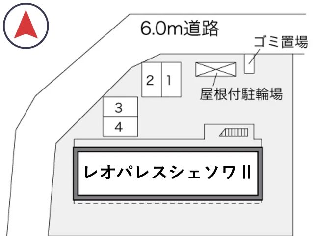 レオパレスシェソワⅡ駐車場【23977】の駐車場写真