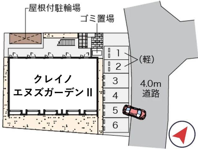 クレイノエヌズガーデンⅡ駐車場【58872】の駐車場写真