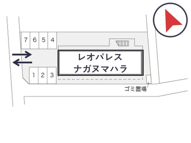 レオパレスナガヌマハラ駐車場【16110】の駐車場写真