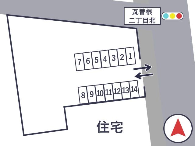 Dパーキング瓦曽根2丁目第1駐車場の駐車場写真