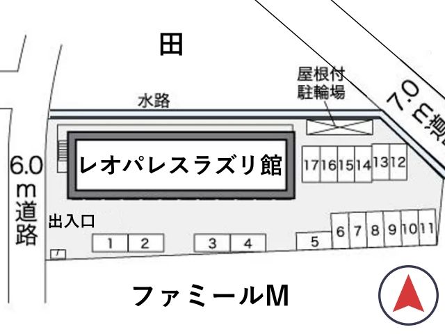 レオパレスラズリ館駐車場【27652】の駐車場写真