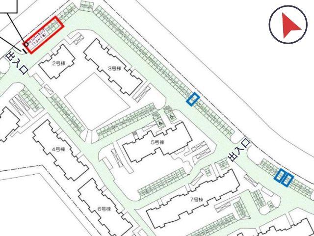 鴨谷台1丁 団地駐車場(5号棟付近)の駐車場写真