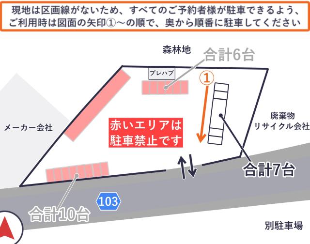 [d85c7]小山7丁目4 アキッパ砂利駐車場【土のみ利用可】の駐車場写真