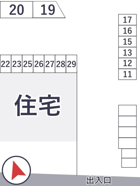 ＊茨木市下穂積4丁目：岡田モータープールの駐車場写真