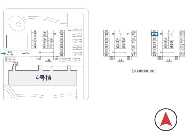 堺南長尾住宅 団地駐車場(4号棟付近)の駐車場写真