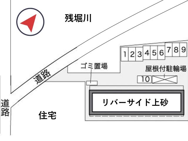 レオパレスリバーサイド上砂駐車場【25097】の駐車場写真