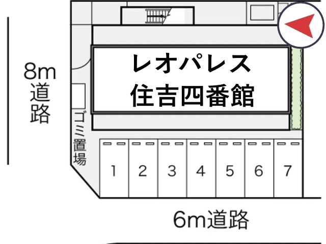 レオパレス住吉四番館駐車場【12993】の駐車場写真