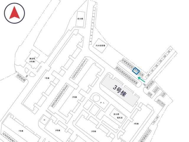 堺白鷺東 団地駐車場(3号棟付近)の駐車場写真