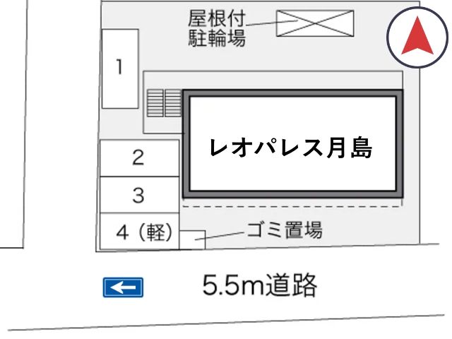 レオパレス月島駐車場【28901】の駐車場写真
