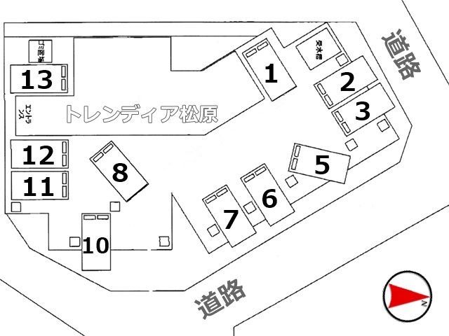 駐車場の配置図です。