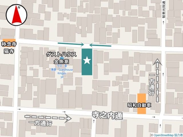 駐車場周辺のマップです
