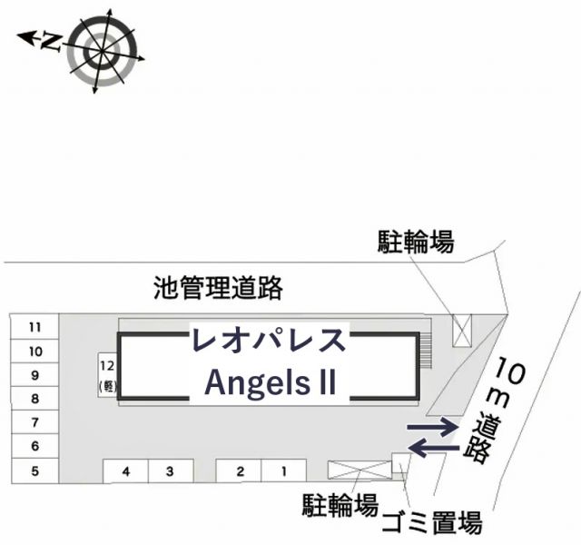 レオパレスAngelsⅡ駐車場【17983】の駐車場写真