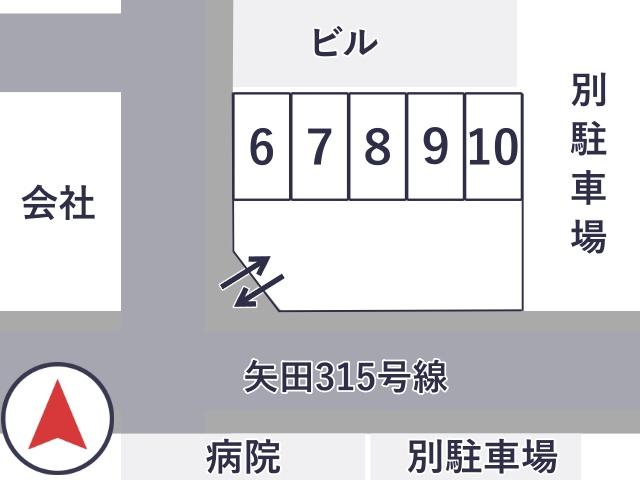 賃貸マンション「ウィステリア矢田」の入居者用駐車場の駐車場写真
