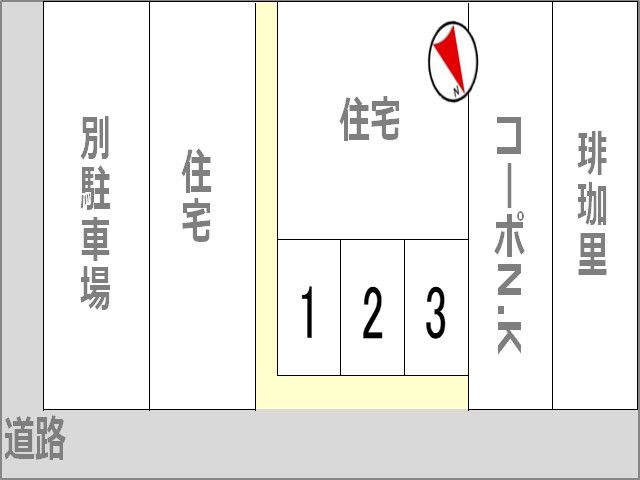 唐人町2丁目駐車場【1】の駐車場写真