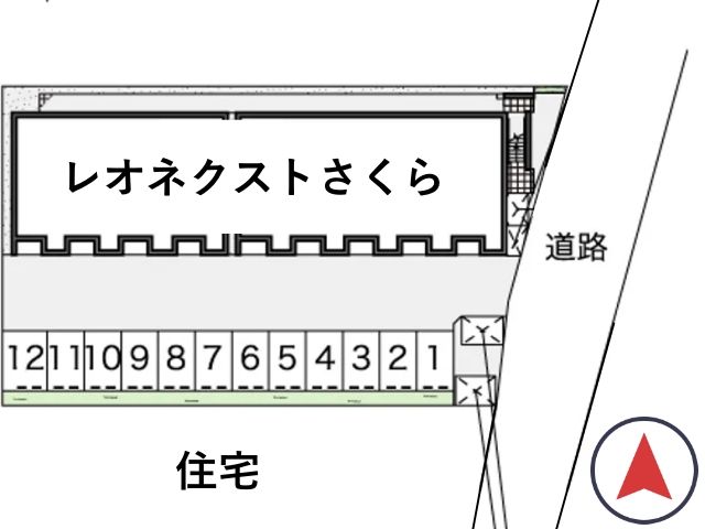 レオネクストさくら駐車場【53403】の駐車場写真