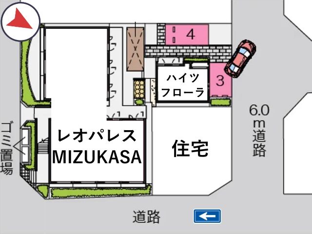 レオパレスMIZUKASA駐車場【28344】の駐車場写真