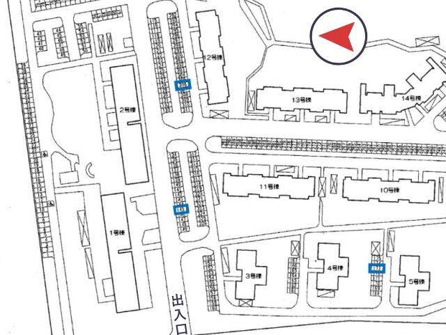 高倉台第3 団地駐車場(12号棟付近)の駐車場写真